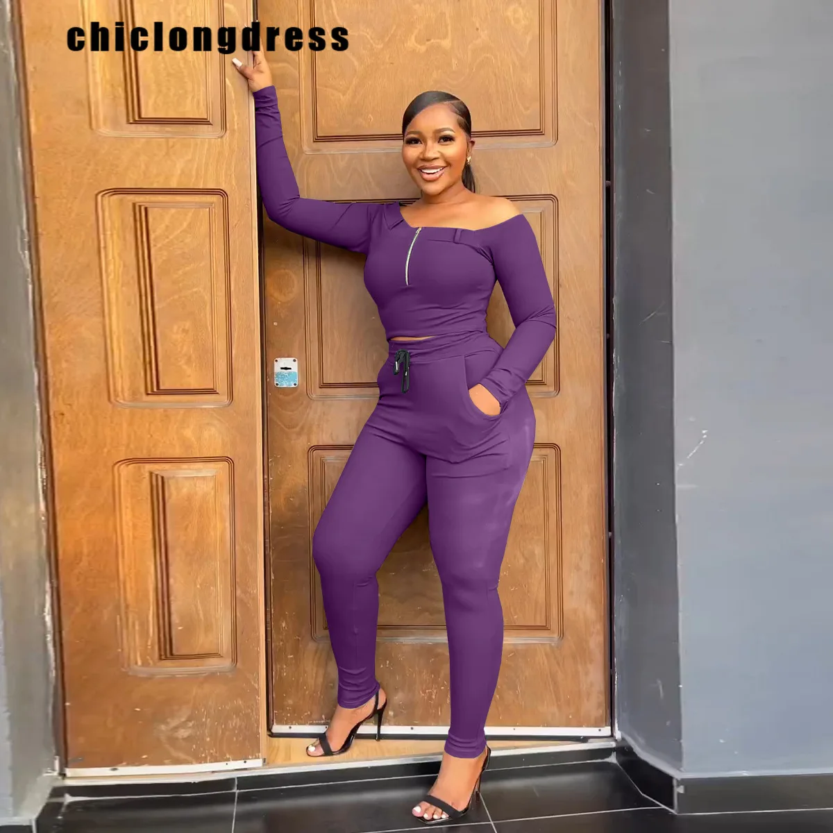 Autumn Fashion Sports Style Two Piece Set Women Casual Solid Off Shoulder Top Leggings Two Piece Set Women
Autumn Fashion Sports Style Two Piece Set Women Casual Solid Off Shoulder Top Leggings Two Piece Set Women