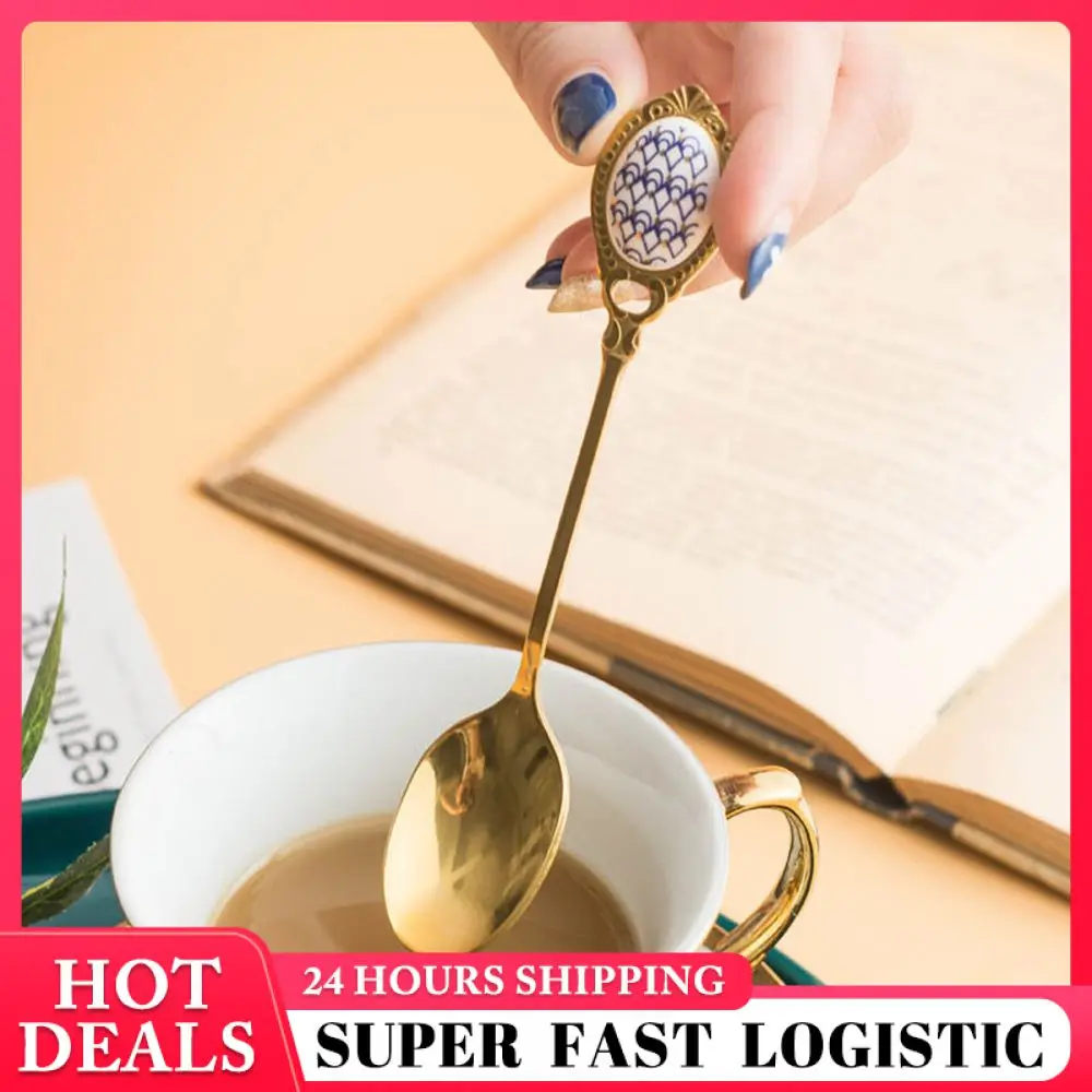 Десертная ложка, прочная и долговечная ложка для смешивания, посуда, креативная ложка, гладкая на ощупь, модная и эстетически приятная