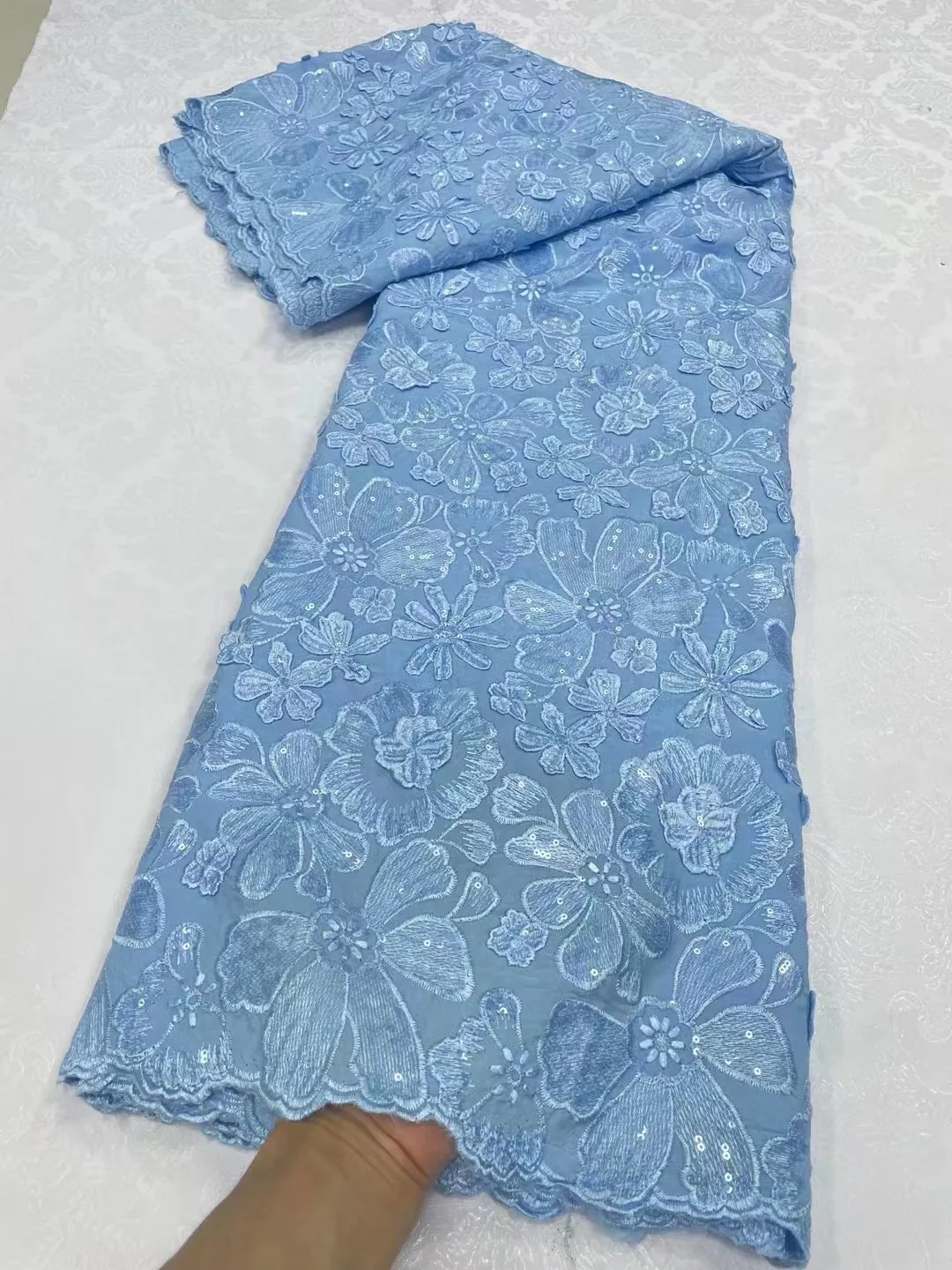 French Net Lace Fabric 2023 High Quality African Lace Fabric Nigerian SKY BLUE Embroidery Tulle Party Lace Fabric
French Net Lace Fabric 2023 High Quality African Lace Fabric Nigerian SKY BLUE Embroidery Tulle Party Lace Fabric