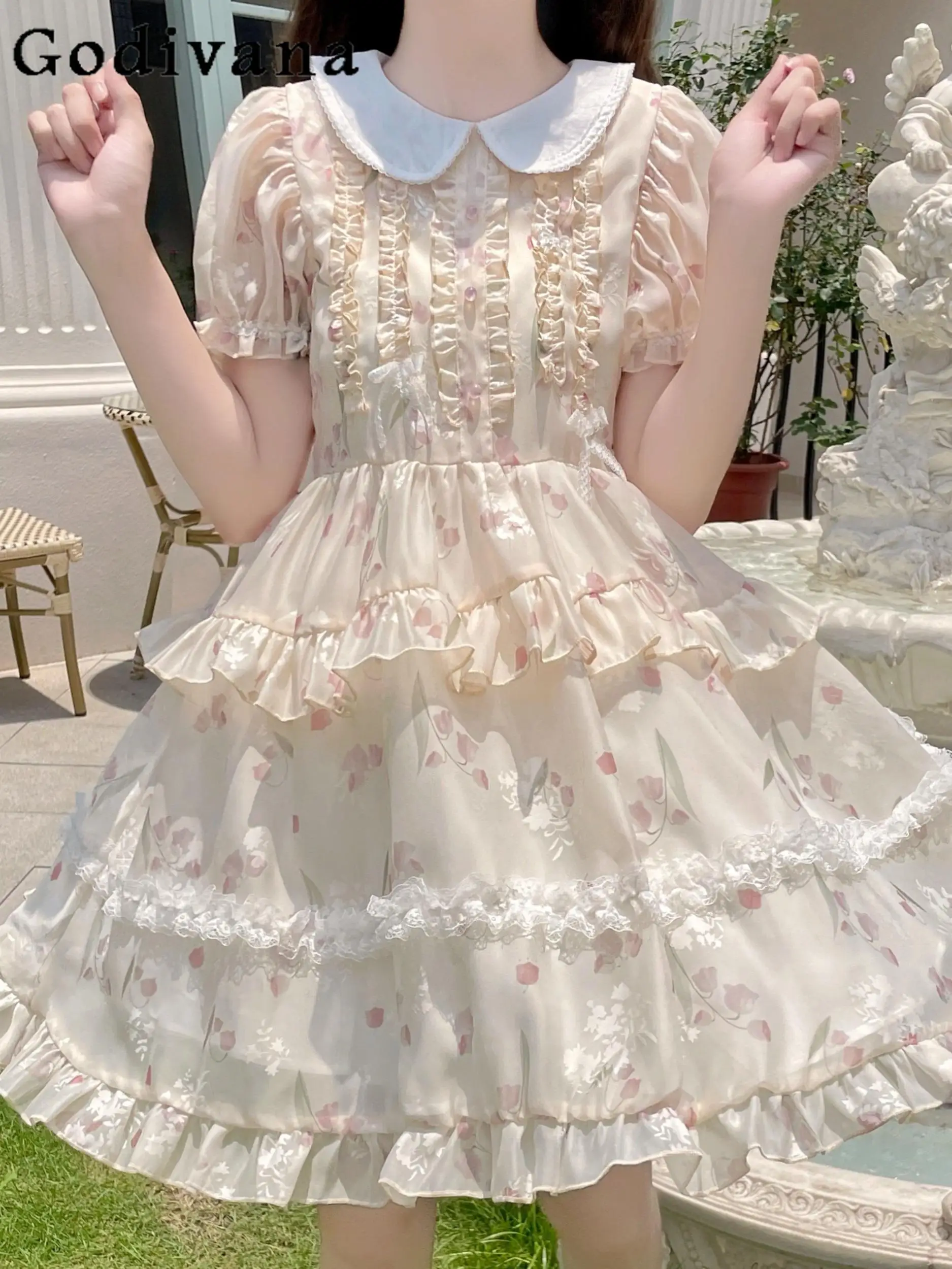 Japanese Cute Doll Collar Puff Sleeve Summer Fashion JK Lolita Short Sleeve Dress Women High Waist Slim-Fit Y2k Princess Dress
Japanese Cute Doll Collar Puff Sleeve Summer Fashion JK Lolita Short Sleeve Dress Women High Waist Slim-Fit Y2k Princess Dress