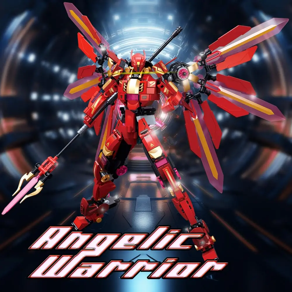 511PCS Red Halberd Athena Building Blocks Flame Mecha Bricks Figure Model Desktop Display Ornaments Children's DIY Holiday toys 511PCS Red Halberd Athena Building Blocks Flame Mecha Bricks Figure Model Desktop Display Ornaments Children's DIY Holiday toys