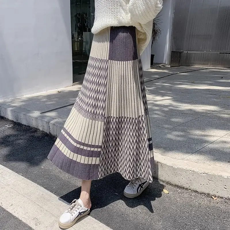 Knitted Skirt Women's Crotch Covering A-line Versatile Autumn and Winter New High Waisted Thick Woolen Pleated Skirt
Knitted Skirt Women's Crotch Covering A-line Versatile Autumn and Winter New High Waisted Thick Woolen Pleated Skirt