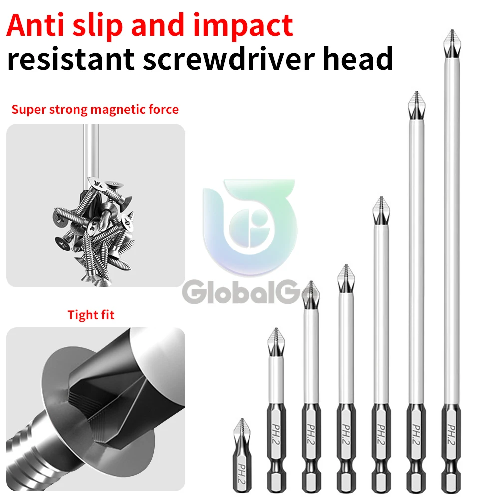 25-150mm Magnetic Anti Slip Drill Bit Magnetic PH2 Screwdriver Bits Set Hand Electric Hex Shank Cross Head Screwdriver Drill Bit
25-150mm Magnetic Anti Slip Drill Bit Magnetic PH2 Screwdriver Bits Set Hand Electric Hex Shank Cross Head Screwdriver Drill Bit