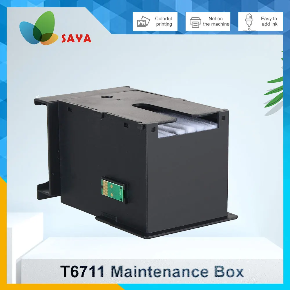 T6711 Ink Maintenance Box with Chip for Epson WF 7110 7210 7510 7610 7615 7620 7710 7715 7720 3010 3520 3530 3540 L1455 ET-16500
T6711 Ink Maintenance Box with Chip for Epson WF 7110 7210 7510 7610 7615 7620 7710 7715 7720 3010 3520 3530 3540 L1455 ET-16500