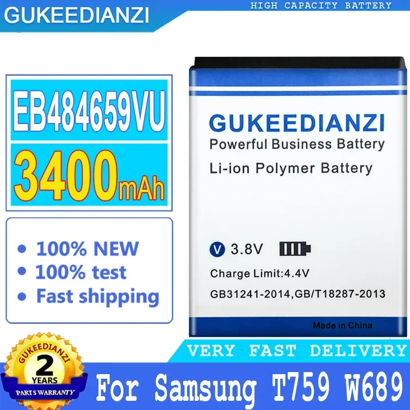 Аккумулятор GUKEEDIANZI, 3400 мАч, EB484659VU, подходит для Samsung T759, W689, S5820, I8150, 4G, M930, T589, I8350, S8600, I8150, S569
Аккумулятор GUKEEDIANZI, 3400 мАч, EB484659VU, подходит для Samsung T759, W689, S5820, I8150, 4G, M930, T589, I8350, S8600, I8150, S569