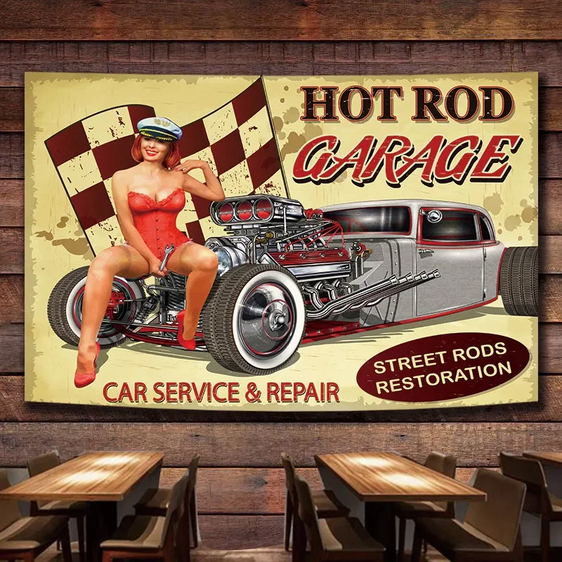 Vintage Car SERVICE & REPAIR Poster Tapestry HOT ROD GARAGE Flag Wall Painting Gas Station Auto Repair Shop Wall Decor Banner
Vintage Car SERVICE & REPAIR Poster Tapestry HOT ROD GARAGE Flag Wall Painting Gas Station Auto Repair Shop Wall Decor Banner