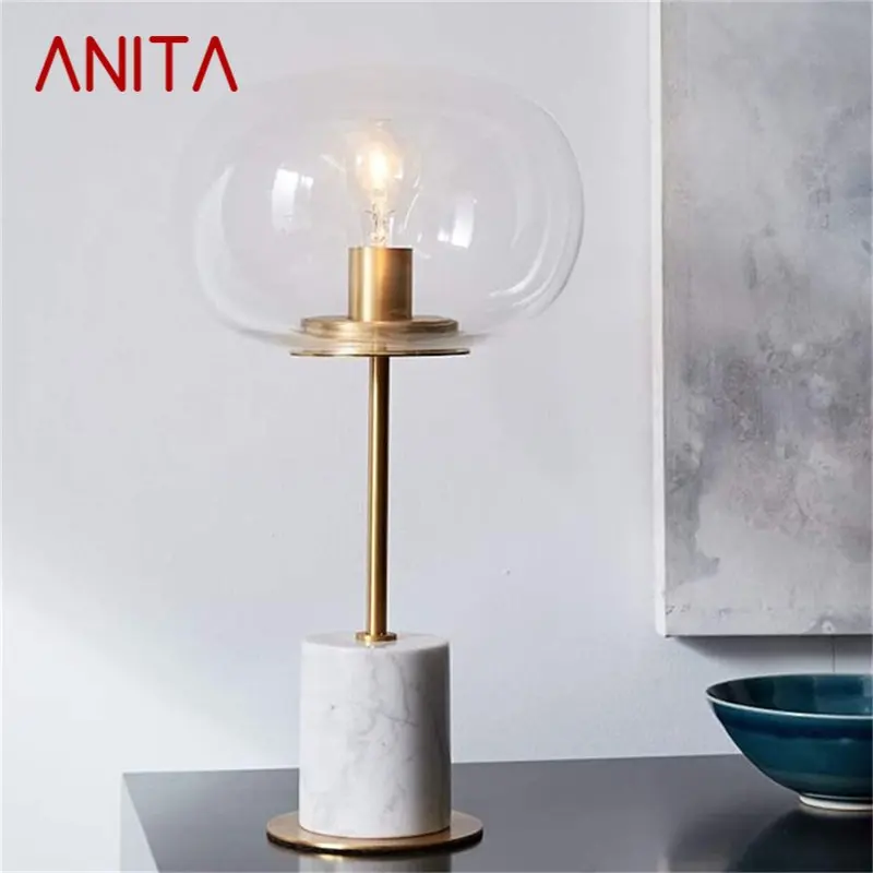 ANITA Nordic Table Lamp Modern Vintage Glass Creative Marble Desk Light LED Simple for Home Hotel Bedroom Living Room Decor
ANITA Nordic Table Lamp Modern Vintage Glass Creative Marble Desk Light LED Simple for Home Hotel Bedroom Living Room Decor