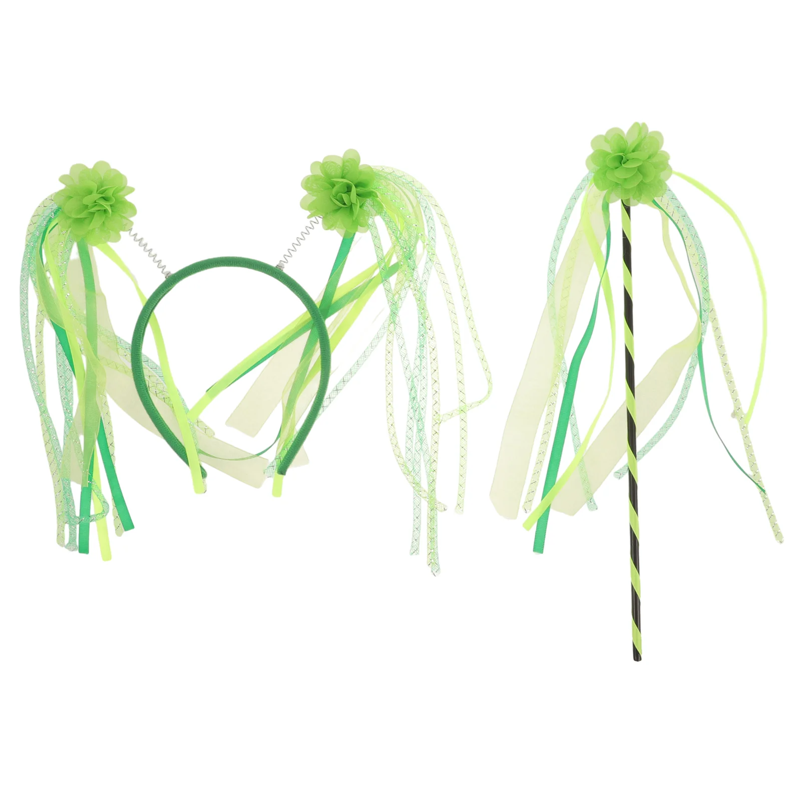 

1 Set St Patrick's Day Decorations Party Hair Accessories Cosplay Headband And Fairy Wand