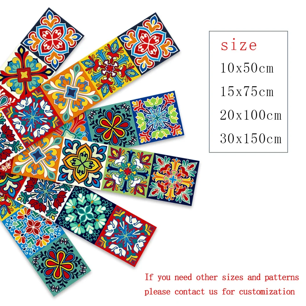 Patterned Ceramic Tiles Colorful Wall Sticker for Bathroom Kitchen Home Decor - Waterproof Peel & Stick PVC Art Mural for Walls
Patterned Ceramic Tiles Colorful Wall Sticker for Bathroom Kitchen Home Decor - Waterproof Peel & Stick PVC Art Mural for Walls