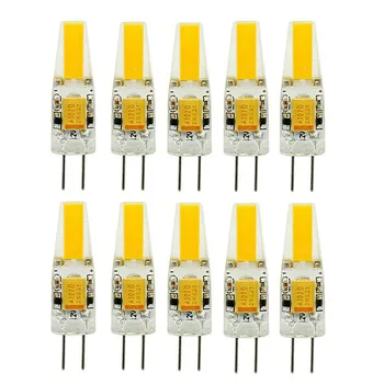 미니 G4 LED 전구 COB 조명, AC DC 12V, 220V, 웜/콜드 화이트 360 빔 앵글 샹들리에 스포트라이트 교체, 20 W, 40W 할로겐 램프, 10 개 상품 이미지