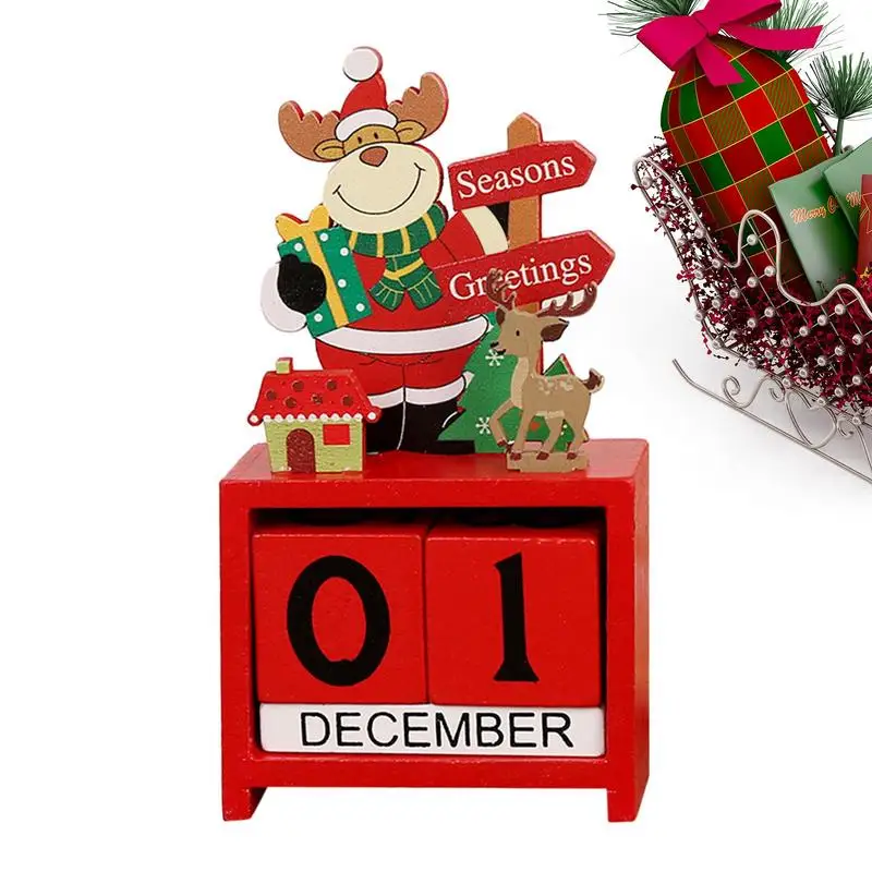 Календарь с обратным отсчётом, настольные календари для украшения рабочего стола, деревянные рождественские блоки, календарь 
Календарь с обратным отсчётом, настольные календари для украшения рабочего стола, деревянные рождественские блоки, календарь