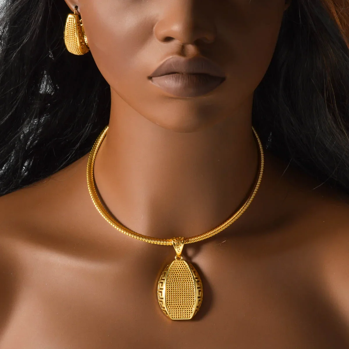 New Style Jewelry Sets Luxury Pendant Earrings Dubai 18k Gold Plated Necklace Party Anniversary Birthday Gifts Accessories 1 Mallzona S970442d7143e41ebb34ce627cd4d7da6c New Style Jewelry Sets Luxury Pendant Earrings Dubai 18k Gold Plated Necklace Party Anniversary Birthday Gifts Accessories Mallzona