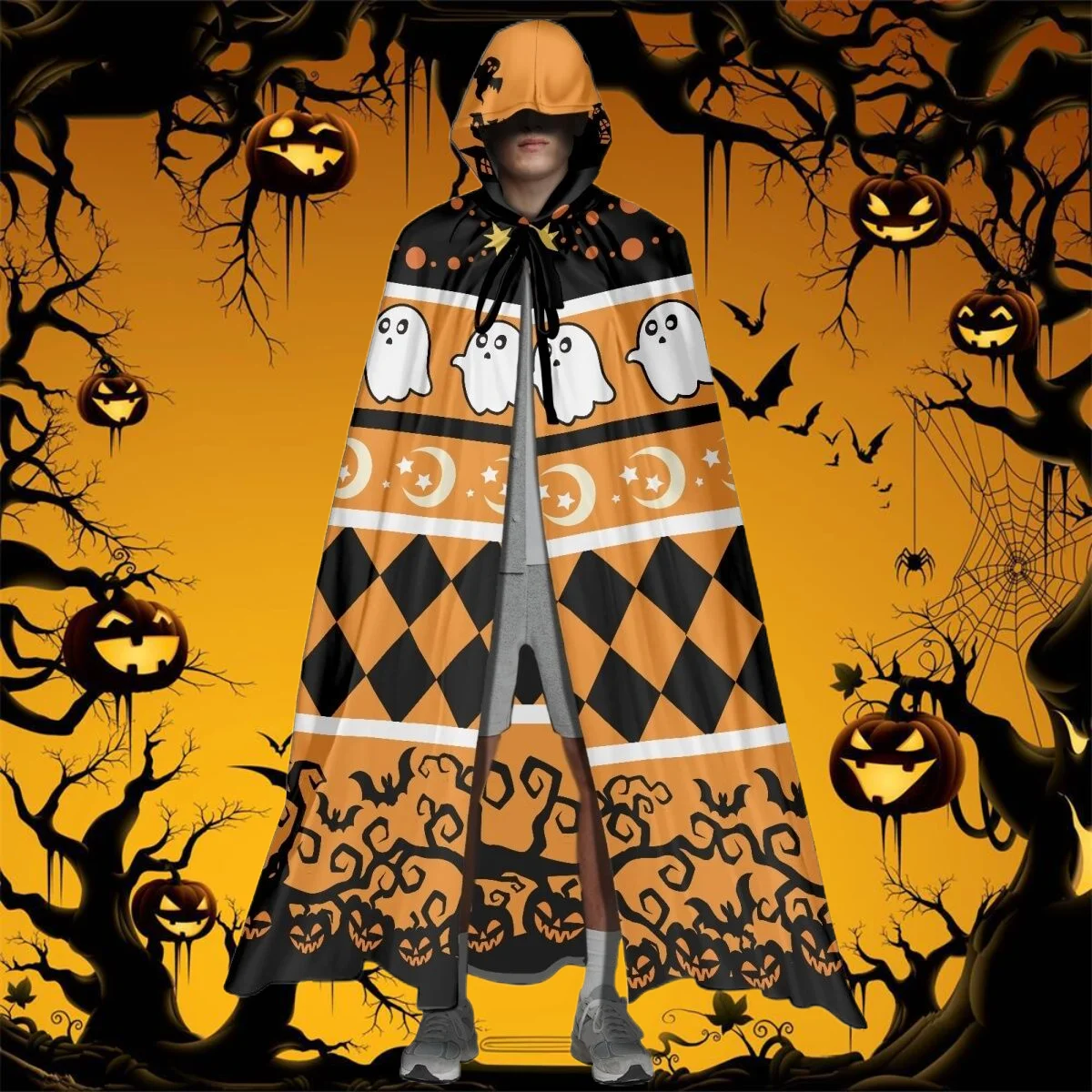 Женская накидка с изображением тыквы и призрака, накидка в полоску, женская накидка с капюшоном, шали на шнуровке для косплея, дизайнерские высококачественные женские накидки 2023
Женская накидка с изображением тыквы и призрака, накидка в полоску, женская накидка с капюшоном, шали на шнуровке для косплея, дизайнерские высококачественные женские накидки 2023