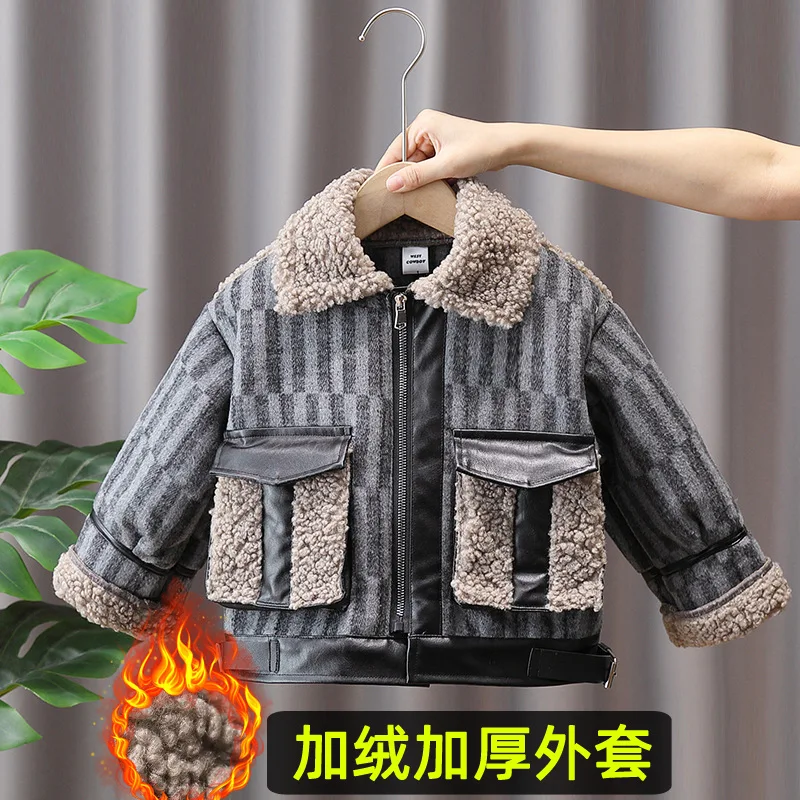 Free Shipping Winter Children Coat for Boys Girls Fashion Thickened Plush Coat Kids Jackets Super Warm Boys Lamb Wool Coat
Free Shipping Winter Children Coat for Boys Girls Fashion Thickened Plush Coat Kids Jackets Super Warm Boys Lamb Wool Coat