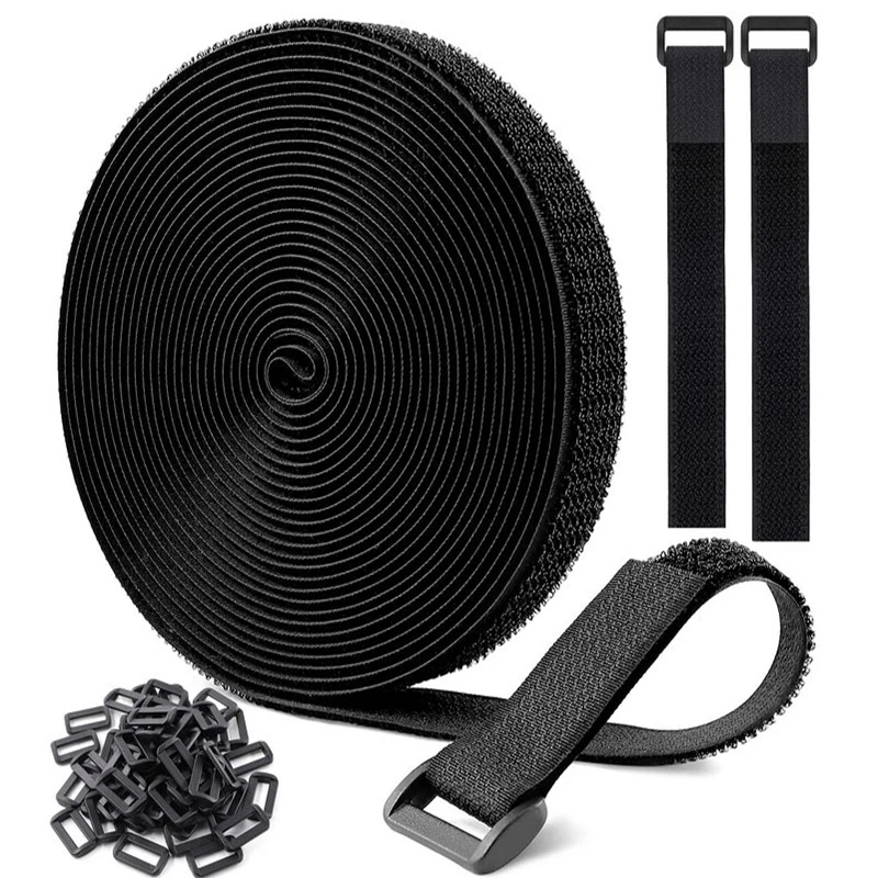 5Meters Adjustable Fastening Hook And Loop Straps With 25 Buckles Free Cut Length Cord Straps For Sewing And Cable Wire Manageme
5Meters Adjustable Fastening Hook And Loop Straps With 25 Buckles Free Cut Length Cord Straps For Sewing And Cable Wire Manageme