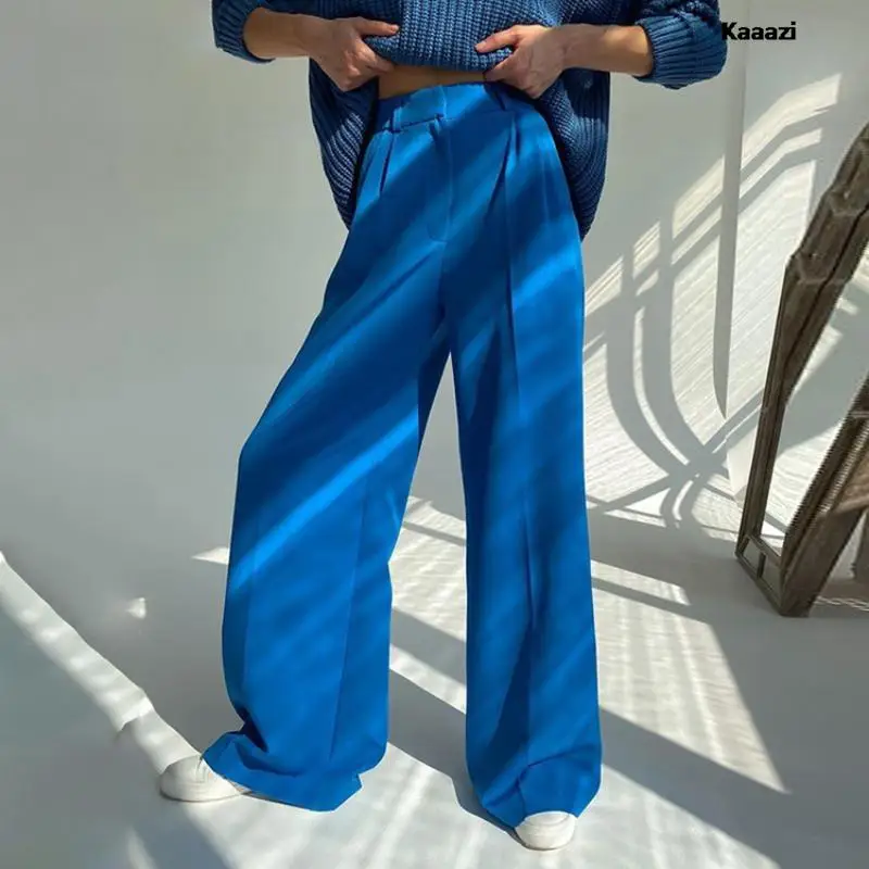 KAAAZI Suit Pants Office Ladies Loose Elegant Long Pants Women Casual Solid Color Mopping Trousers High Fashion 2023 New
KAAAZI Suit Pants Office Ladies Loose Elegant Long Pants Women Casual Solid Color Mopping Trousers High Fashion 2023 New