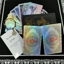Set Laser Colorful Tarot Card Divination Board Game Prediction Card PVC Waterproof and Wear-resistant Luxury Gift Box
Set Laser Colorful Tarot Card Divination Board Game Prediction Card PVC Waterproof and Wear-resistant Luxury Gift Box