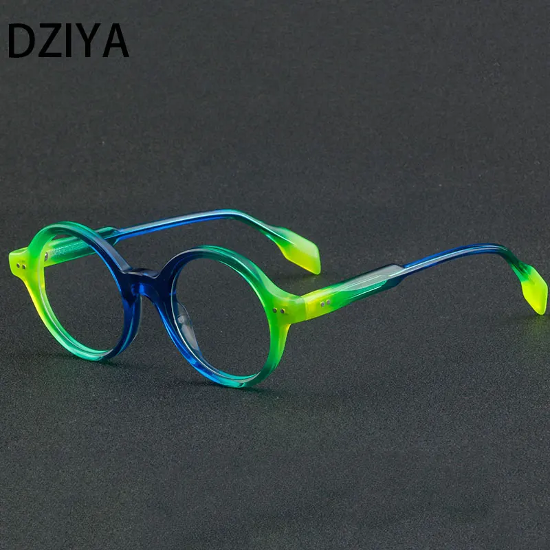 Fashion Round Punk Acetate Optical Glasses Frame Men Women Popular Spliced Color Transparent Prescription Glasses 60887
Fashion Round Punk Acetate Optical Glasses Frame Men Women Popular Spliced Color Transparent Prescription Glasses 60887