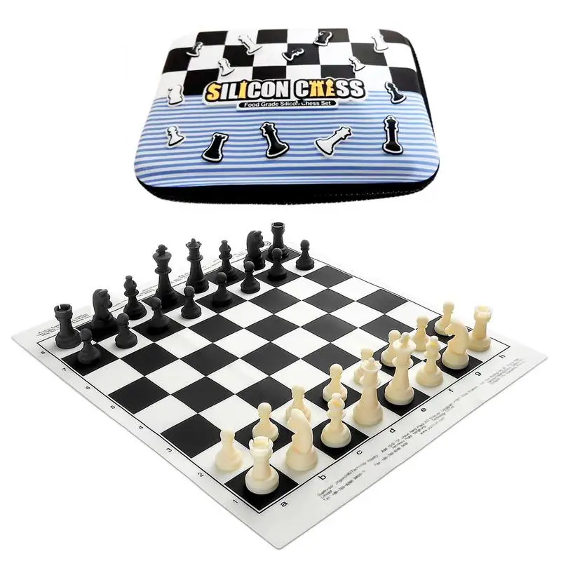 Chess Set Tournament Chess With Silicone Board Games Foldable Travel Chess Pieces Board Game Puzzle Kids Toy
Chess Set Tournament Chess With Silicone Board Games Foldable Travel Chess Pieces Board Game Puzzle Kids Toy