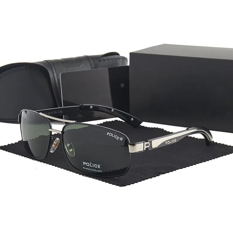 

Солнцезащитные очки Мужские поляризационные для вождения, модные дизайнерские брендовые солнечные очки UV400 в стиле ретро, в квадратной металлической оправе, с защитой от ультрафиолета