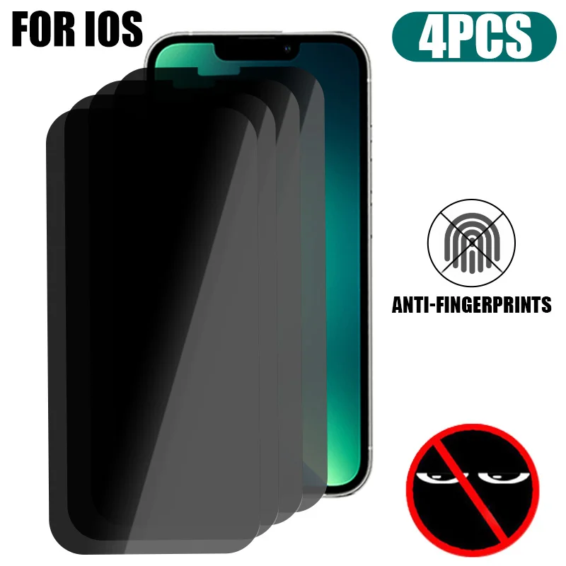 

4PCS Anti-spy Tempered Glass for IPhone 14 13 12 11 Pro Xs Max Privacy Screen Protector for IPhone 7 8 14 Plus 13 12Mini X XS XR