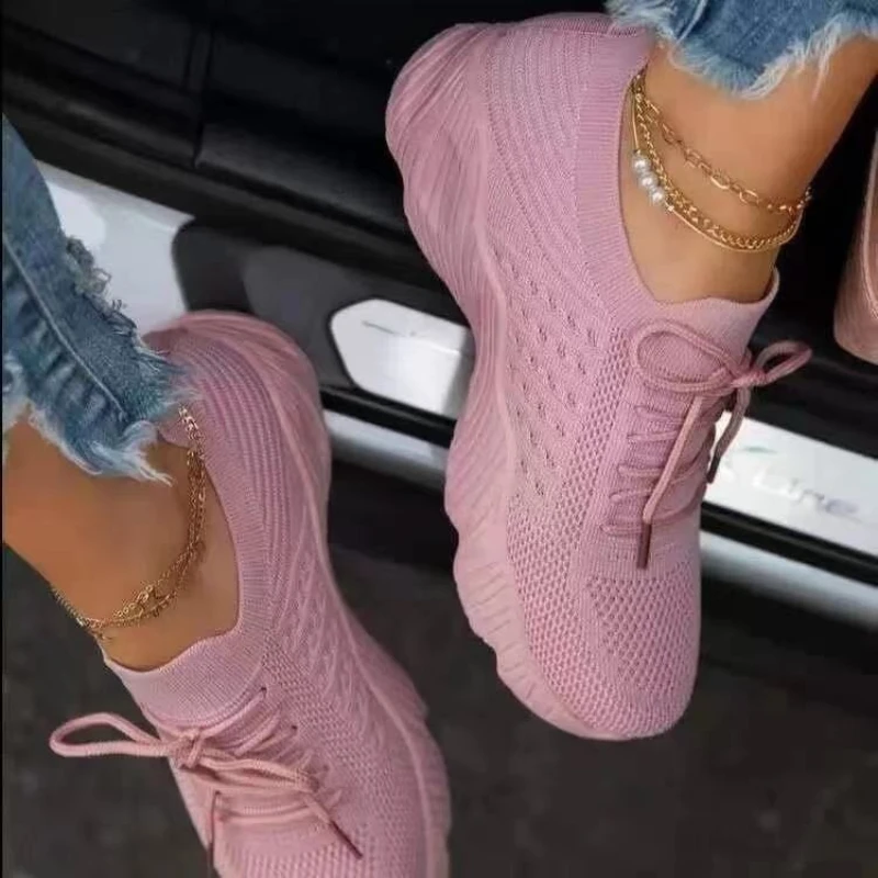 Women's Mesh Breathable Casual Sneakers Lace-up Vulcanized Shoes Women's Thick-soled Sneakers Plus Size Women Sneakers
Women's Mesh Breathable Casual Sneakers Lace-up Vulcanized Shoes Women's Thick-soled Sneakers Plus Size Women Sneakers