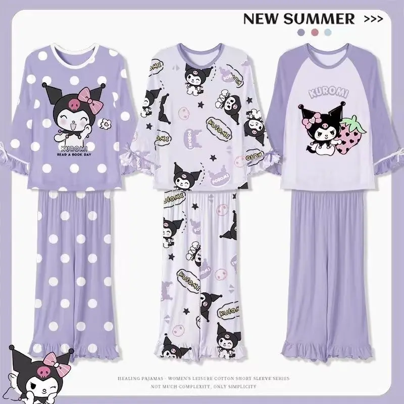 Kawaii Sanrio Kuromi My Melody Cartoon Anime Girls' Long Sleeve Pajamas Fashion Thin Breathable and Comfortable Loungewear Set
Kawaii Sanrio Kuromi My Melody Cartoon Anime Girls' Long Sleeve Pajamas Fashion Thin Breathable and Comfortable Loungewear Set