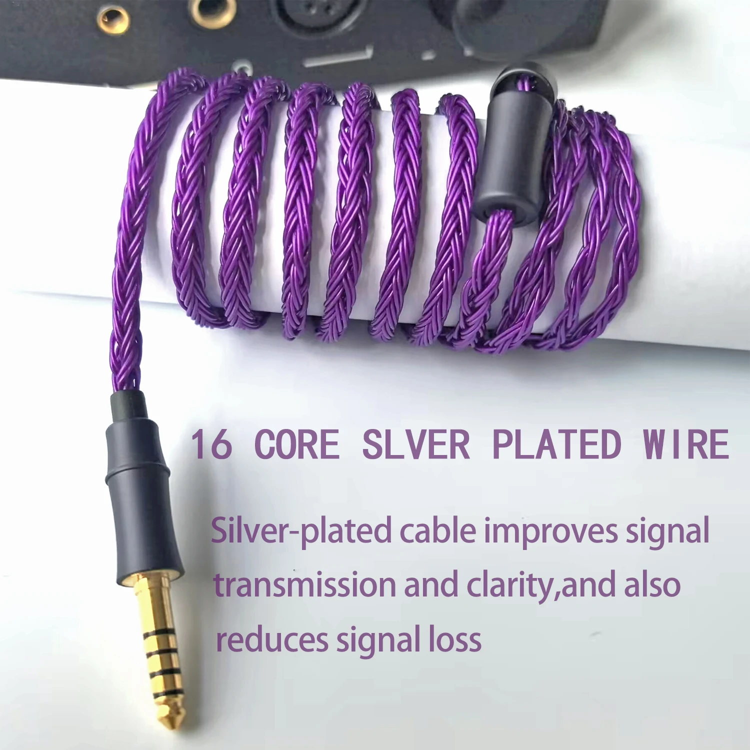 IEM Upgrade Cable 16 Core Silver Plated Earphone Upgraded Cords QDC-C Pin in Ear Monitor Cable for KZ ZS10 ZSN PRO AS16 CCA CRA IEM Upgrade Cable 16 Core Silver Plated Earphone Upgraded Cords QDC-C Pin in Ear Monitor Cable for KZ ZS10 ZSN PRO AS16 CCA CRA