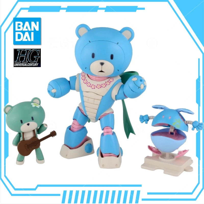 

BANDAI Anime HG 1/144 BEARGGUY OHANA ALOHARO SET Xiongba Family Assembly Plastic Model Kit Action Toys Figures Gift