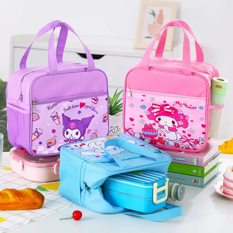 Sanrioed Kawaii Anime Cartoon series Kuromi Cinnamoroll My Melody student insulated handbag lunch bag cute bento bag
Sanrioed Kawaii Anime Cartoon series Kuromi Cinnamoroll My Melody student insulated handbag lunch bag cute bento bag