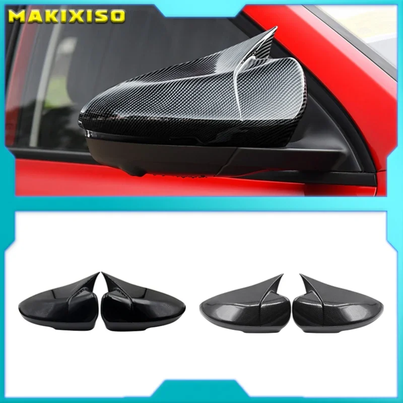 

For MG6 2017 2018 2019 2020 Rear View Mirror Cover Carbon Fiber Cow Horn Full Package Reversing Mirror Frame Anti Collision