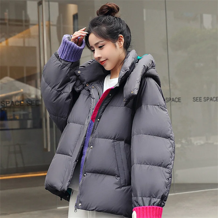 2023 New Winter Down Cotton Jacket Women Zipper Loose Padded Coat Female Solid Thickening Warm Puffer Parkas Jackets Black White
2023 New Winter Down Cotton Jacket Women Zipper Loose Padded Coat Female Solid Thickening Warm Puffer Parkas Jackets Black White