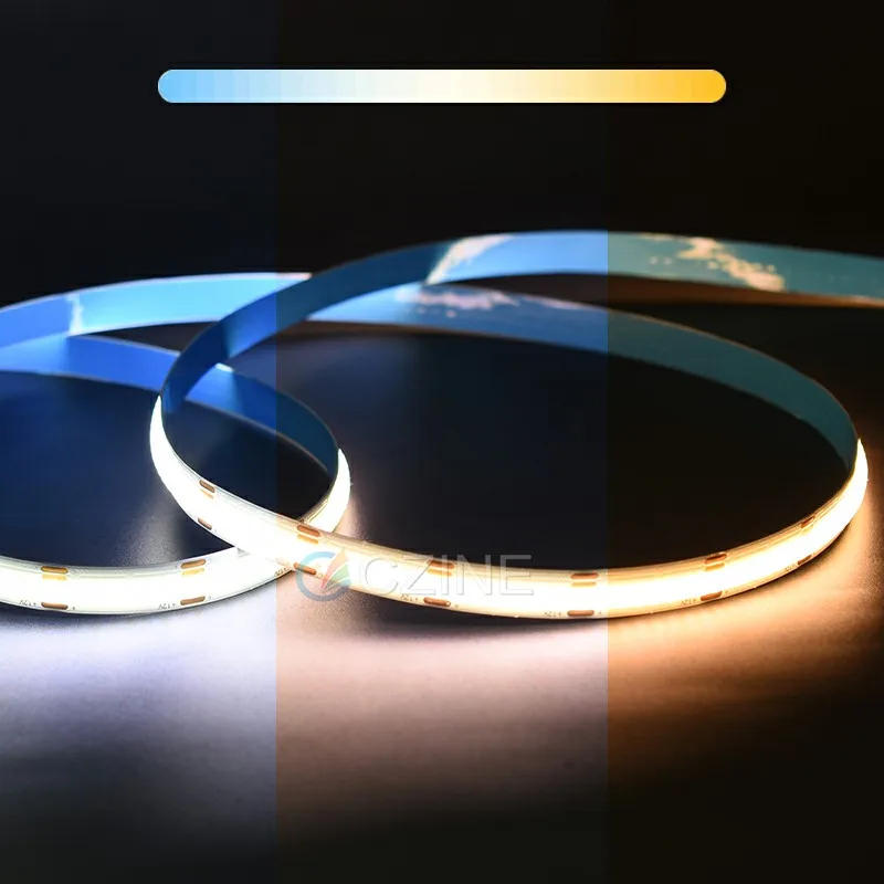High Density CCT DC12V 24V LED Strip COB Dual Colour Warm Cool White Linear Light Bar Flexible LED Tape Room Decor Dimmable
High Density CCT DC12V 24V LED Strip COB Dual Colour Warm Cool White Linear Light Bar Flexible LED Tape Room Decor Dimmable