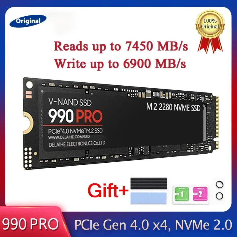 2023 Newest 990PRO 1TB 2TB 4TB SSD Internal Solid State Disk M2 2280 PCIe Gen 4.0 X 4 NVMe 1.3c 250 500 MZ-V8V250B for Computer
2023 Newest 990PRO 1TB 2TB 4TB SSD Internal Solid State Disk M2 2280 PCIe Gen 4.0 X 4 NVMe 1.3c 250 500 MZ-V8V250B for Computer