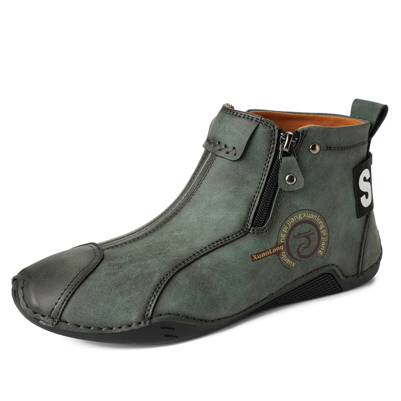 High Quality Leather Autumn Winter Men Shoes Warm Plush Snow Boots Outdoor Fur Motorcycle Boots Ankle Boots Men's Western Boots
High Quality Leather Autumn Winter Men Shoes Warm Plush Snow Boots Outdoor Fur Motorcycle Boots Ankle Boots Men's Western Boots
