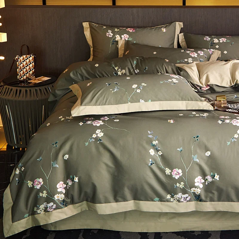 Luxury Bedding set 1000TC Cotton Duvet cover Printed Bed linen Set king bedding queen size comforter sets juego de cama
Luxury Bedding set 1000TC Cotton Duvet cover Printed Bed linen Set king bedding queen size comforter sets juego de cama
