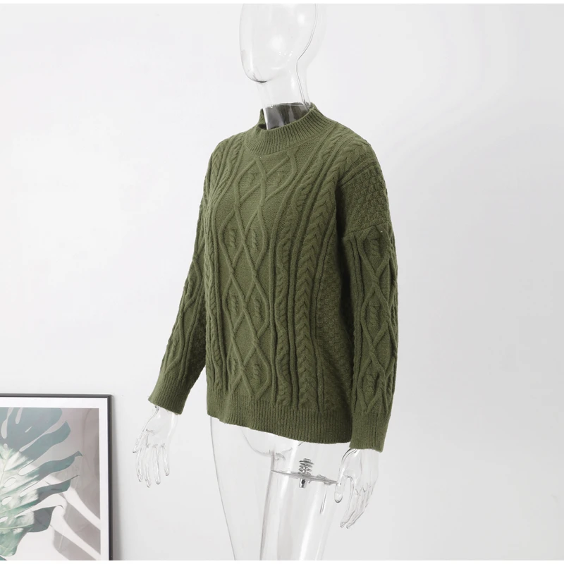 Thick Twisted Sweater Women Autumn Long Sleeve O-neck Female Knitted Pullover Solid Casual Loose Lady Knitwear Tops 14 Mallzona S9721035a4bb64939b3e50d6030c515abL Thick Twisted Sweater Women Autumn Long Sleeve O-neck Female Knitted Pullover Solid Casual Loose Lady Knitwear Tops Mallzona