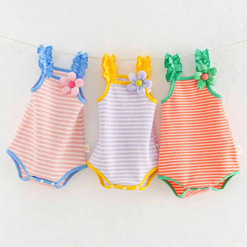 2022 Summer Baby Rompers Flowers Bodysuits for Kids Infant Jumpsuits Newborn Baby Boy Girls Clothes Stripe Outfits Bottom
2022 Summer Baby Rompers Flowers Bodysuits for Kids Infant Jumpsuits Newborn Baby Boy Girls Clothes Stripe Outfits Bottom