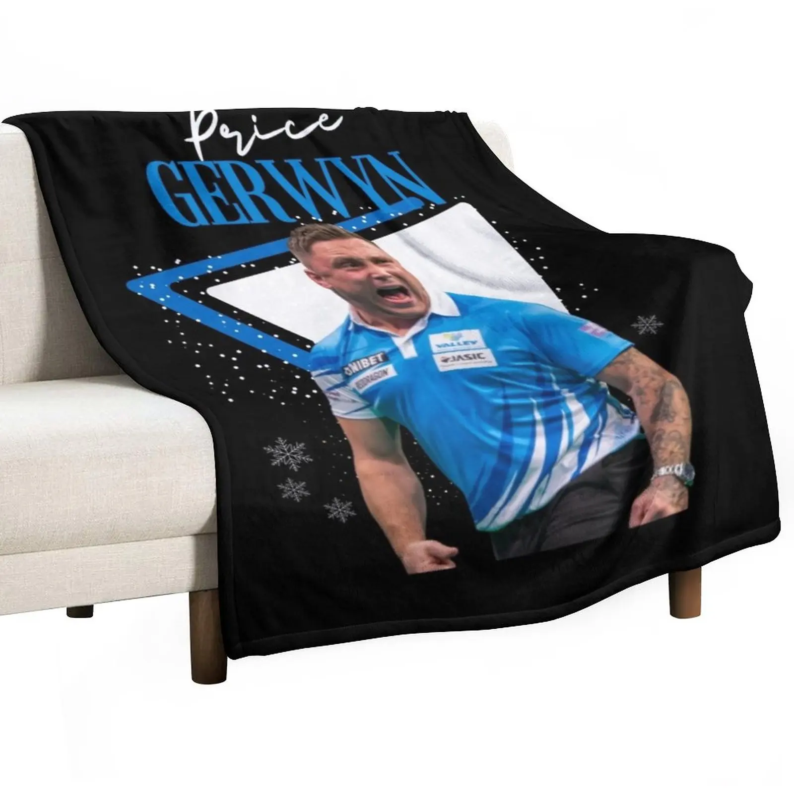 

Gerwyn price Darts -Wales The Iceman Darts PDC 2022- the ice man Gerwyn price Throw Blanket Plush Retros Soft Plaid Blankets