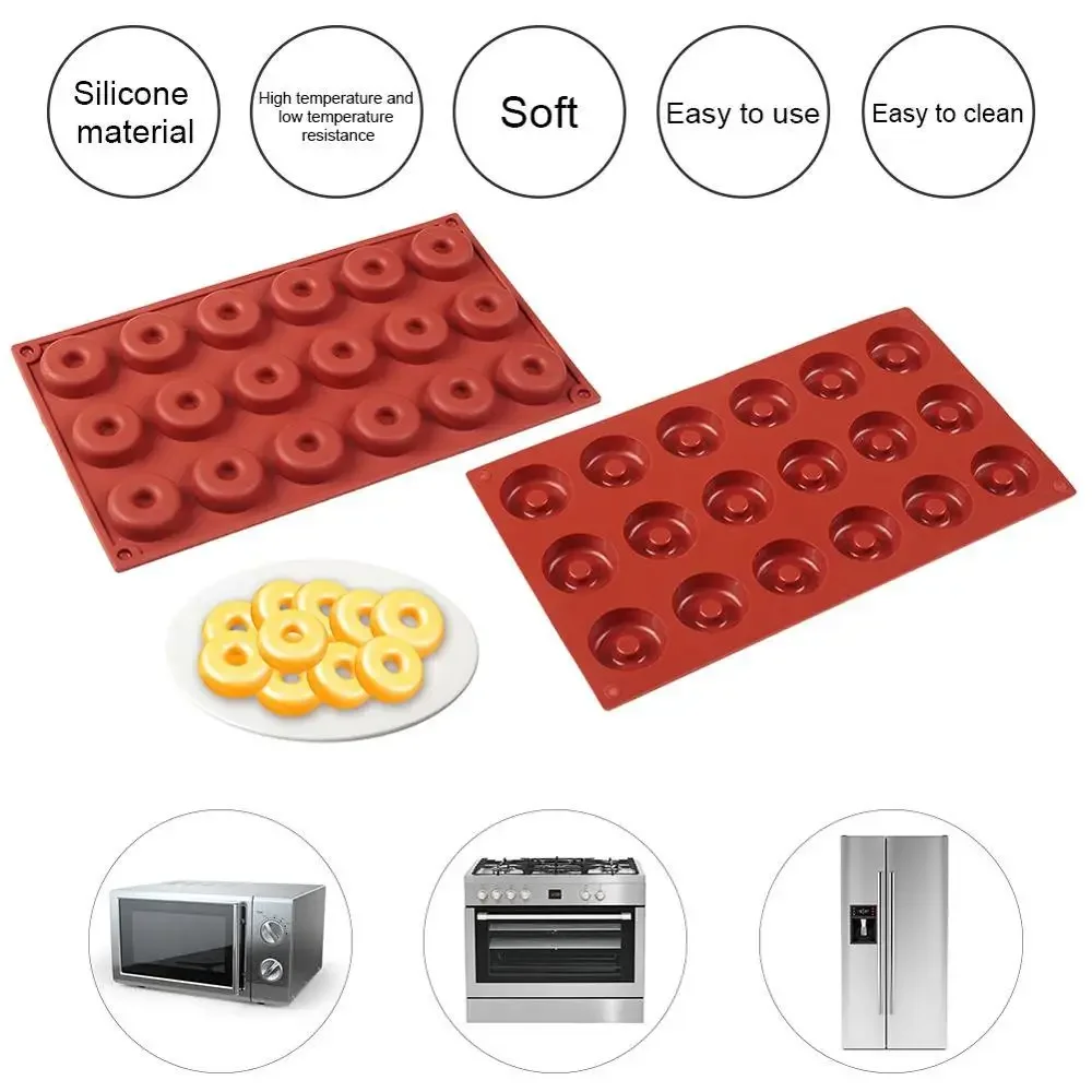 Non-stick Donut Pan Silicone Donut Mold Baking Mold Tray For Bagels Muffin Cake Biscuit Baking Accessories
Non-stick Donut Pan Silicone Donut Mold Baking Mold Tray For Bagels Muffin Cake Biscuit Baking Accessories