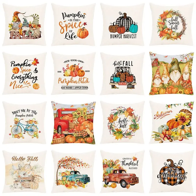 Halloween Fall Decor Pillow Covers Truck Leaf Bicycle Sunflowers Decorative Throw Pillowcases Autumn Seasonal Cushion Case
Halloween Fall Decor Pillow Covers Truck Leaf Bicycle Sunflowers Decorative Throw Pillowcases Autumn Seasonal Cushion Case