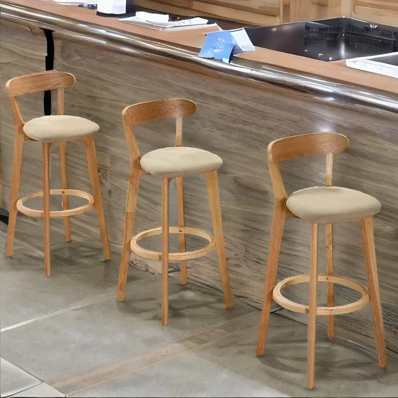 

Дизайнерский кофейный барный стул, Скандинавская высокая стойка, деревянный стул для островка, ретро кухонный табурет, высокий Cadeira, барная мебель HD50CY