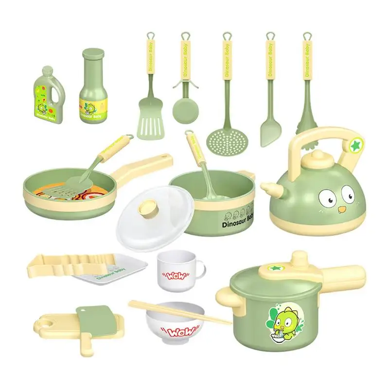 

Toy Kitchen Utensils Set Kitchen Pretend Play Toys For Children's Play House Simulation Pressure Cooker Kettle Kitchenware Set