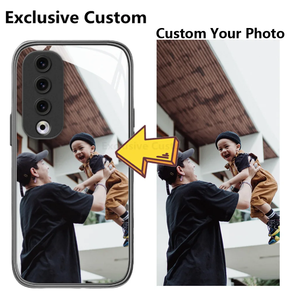

Exclusive Custom Personalized Glass Phone Case for For Honor X6A 90 Y9 Y6 X9 X8 5G PRIME DIY Cover Customized Design Name Photo
