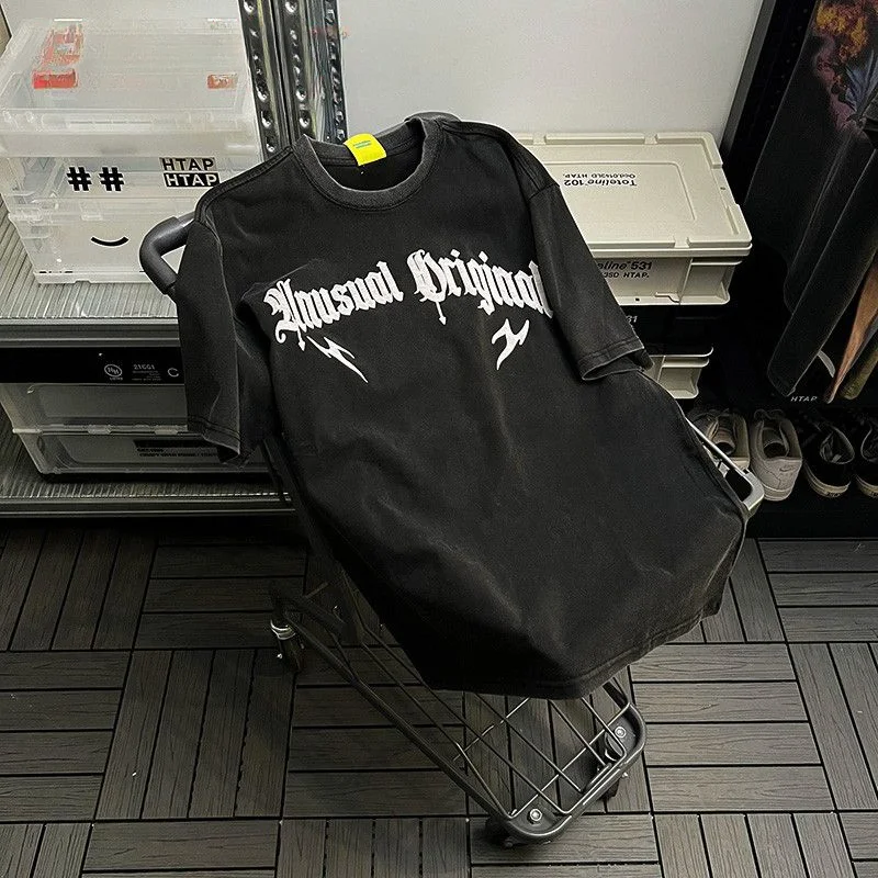 Washed old t shirt American style short sleeved men ins national tide loose retro hiphop top clothes men clothing harajuku y2k
Washed old t shirt American style short sleeved men ins national tide loose retro hiphop top clothes men clothing harajuku y2k
