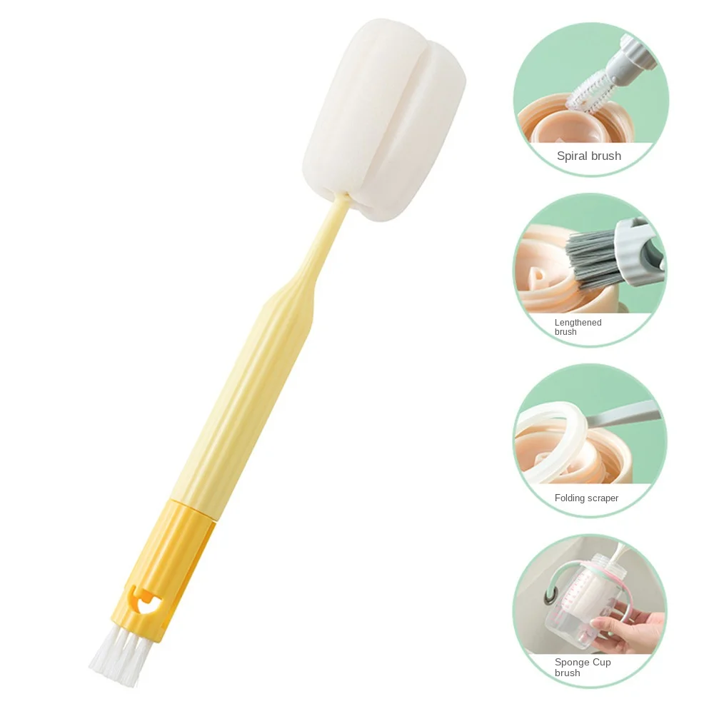 

Multi-functional Cup Cleaner Brush Thermos Lid Brush Cup Cover Cleaning Brush Gap Brush Baby Plastic Nipple Suction Tube Brush
