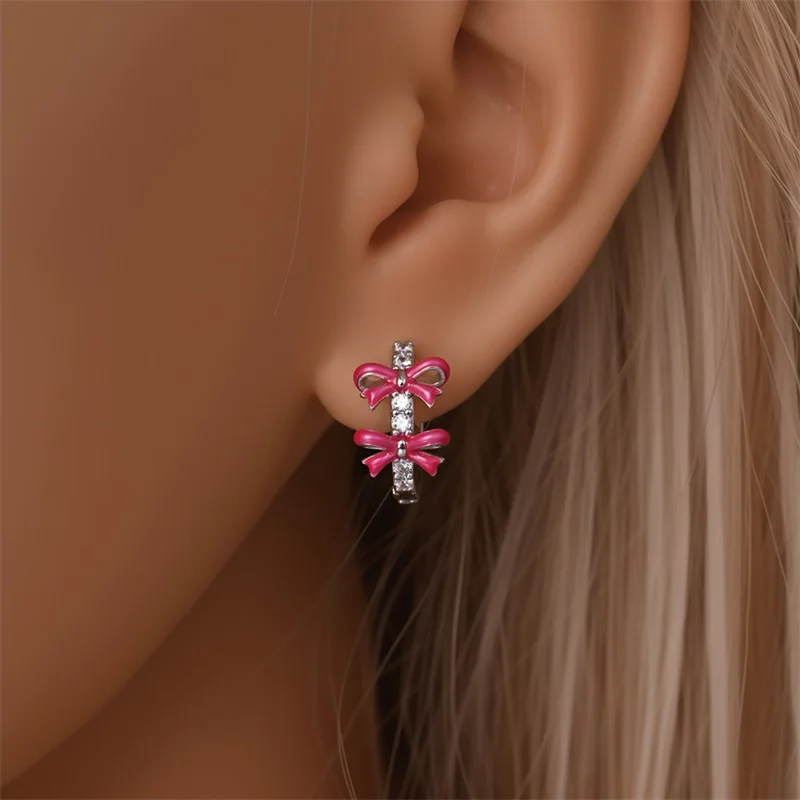 Women's 925 Sterling Silver Bow Princess Powder Sparkling Zircon Trendy Earrings Fit For Wedding Party Exquisite Jewelry 20 Mallzona S9727c0ca2bf441eca0c6599e97a0bd303 Women's 925 Sterling Silver Bow Princess Powder Sparkling Zircon Trendy Earrings Fit For Wedding Party Exquisite Jewelry Mallzona