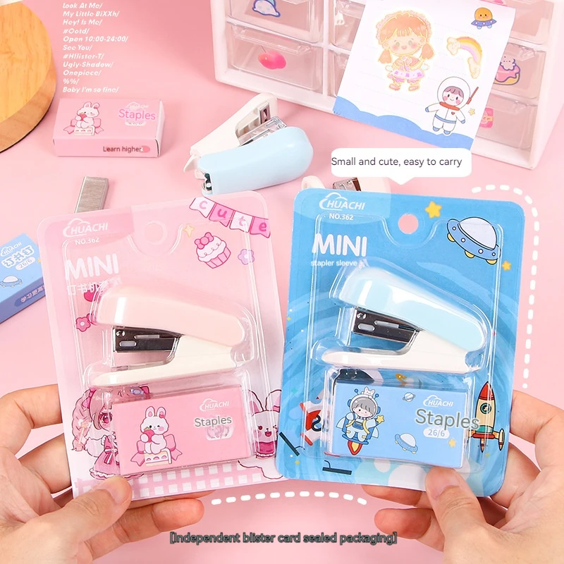 2024 Mini Stapler Cartoon Metal Stapler Set with Binding Tools cute Stationery School Supplies Office Accessories
2024 Mini Stapler Cartoon Metal Stapler Set with Binding Tools cute Stationery School Supplies Office Accessories