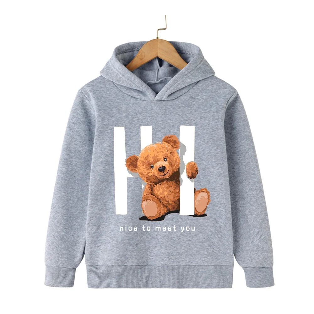 Толстовка с капюшоном Hi Teddy Bear для девочек и мальчиков, черная модная детская толстовка в стиле Харадзюку, весенние топы
Толстовка с капюшоном Hi Teddy Bear для девочек и мальчиков, черная модная детская толстовка в стиле Харадзюку, весенние топы