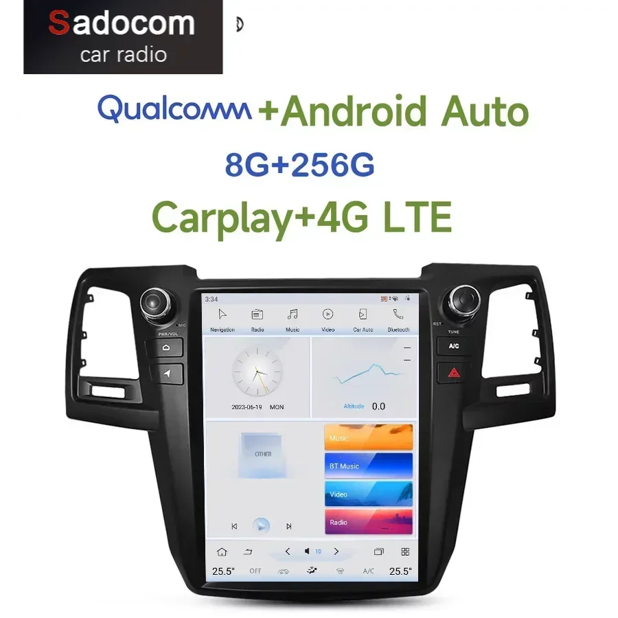 Tesla Qualcomm Carplay автомобильный DVD-плеер DSP IPS Android 9. 0 8G + 11,0G Wifi радио GPS Bluetooth для Toyota Fortuner Hilux 256-2015
Tesla Qualcomm Carplay автомобильный DVD-плеер DSP IPS Android 9. 0 8G + 11,0G Wifi радио GPS Bluetooth для Toyota Fortuner Hilux 256-2015